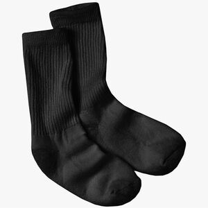 Hanes Women's Soft Moisture-Wicking Crew Socks, 
Black -10 pack